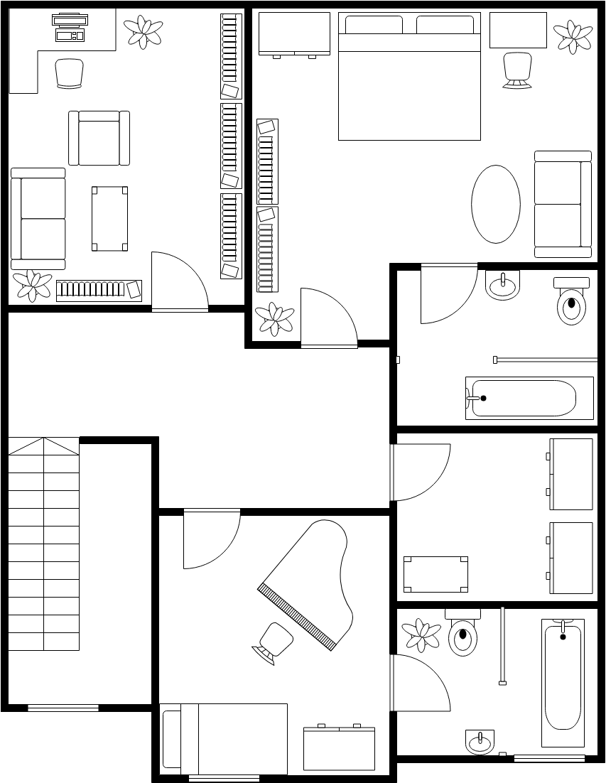4 Bedrooms Apartment
